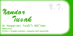 nandor tusak business card